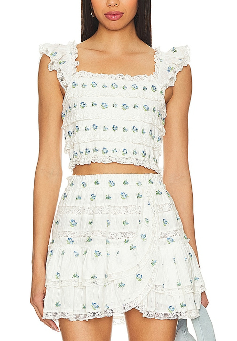 Loveshackfancy Smocked Icy Breeze Cordula Top Size L